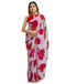 Vasthrlay Chiffon Blouse Red Saree With Unstitched Blouse Piece
