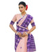 Vasthrlay Womens Printed Unstitched Peach Saree