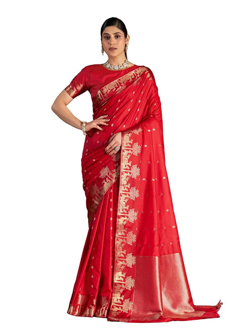 Vasthrlay Women's Kanjivaram Silk Unstitched Saree