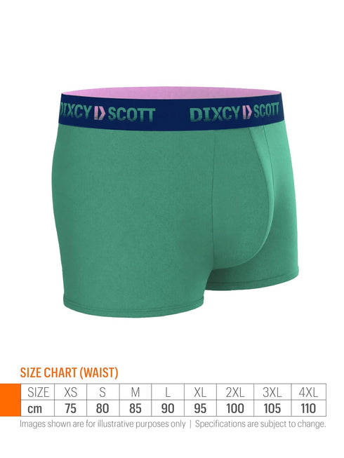 Dixcy Scott Originals Flex Trunk | Stretch Cotton Trunks for Men | Ultra Soft Breathable Fabric | Ultra-Absorbent Waistband | Smart Length for Easy Movement | Label-Free Innerwear for Man