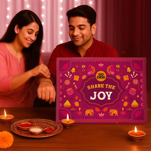 Go Desi Rakhi Gift Box – 11 Items | Rakhi Gift for Brother