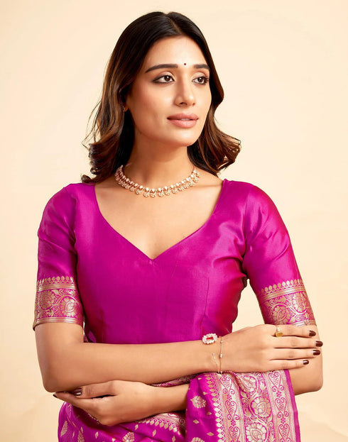 Vasthrlay Banarasi Unstitched Saree