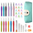 Professional Crochet Hook Set with Ergonomic Rubber Handles and Storage Case Crochet