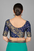 Vasthrlay Two Tone Georgette Turquoise Embroidered