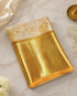 Vasthrlay Banarasi Kanjivaram Tissue Silk Cream and Gold Woven Zari Border Saree