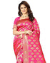 Vasthrlay Banarasi Jacquard Unstitched Red Saree