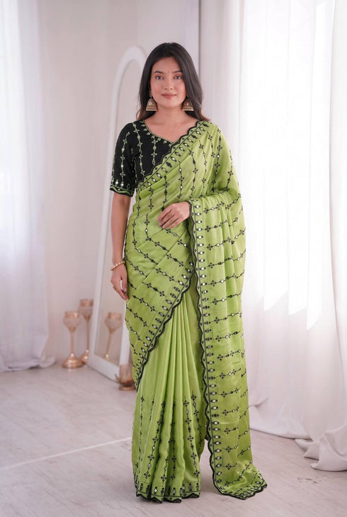 Vasthrlay Embroidery Unstitched Saree