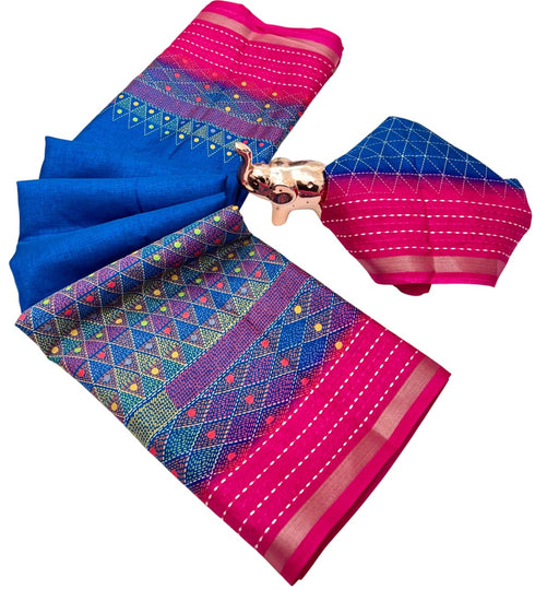 Vasthrlay Gadhwal Weaving Contrast
