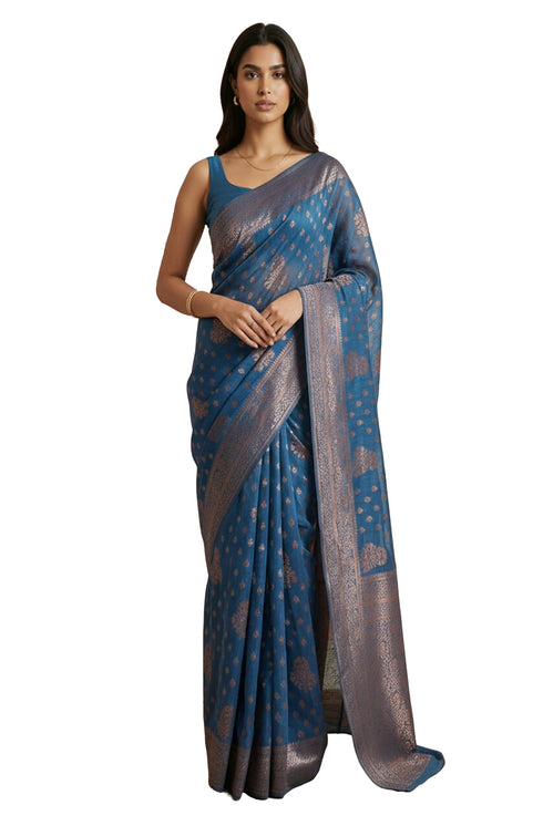 Vasthrlay Jacquard Floral Saree