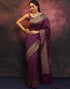 Vasthrlay Banarasi Kanjivaram Unstitched Teal Saree