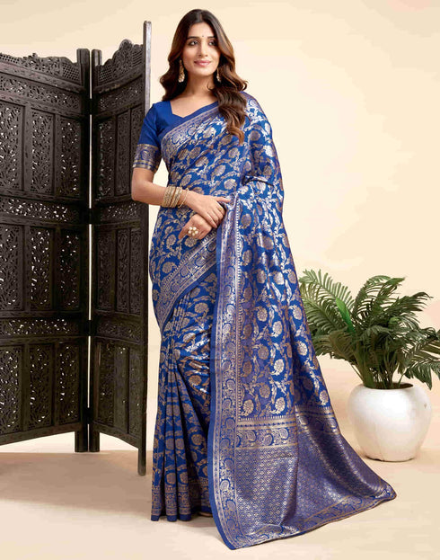 Vasthrlay Banarasi Traditional Unstitched Saree