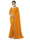 Vasthrlay Bandhani Printed Chiffon Turmeric Yellow Saree With Unstitched Blouse Piece