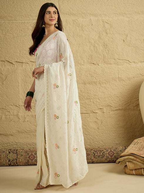 Vasthrlay Vichitra Embroidery Unstitched Vm Ethnic Wear