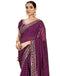 Vasthrlay Bandhani Embroidery Unstitched Rama Green Saree