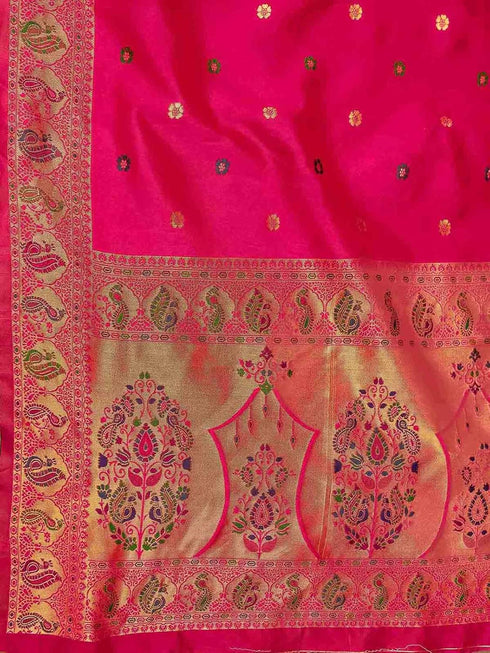 Vasthrlay Paithani Weaving Green Saree