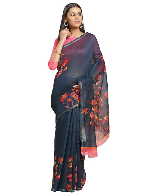 Vasthrlay Floral Unstitched Yellow Ethnic Wear