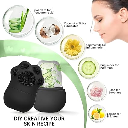 SkinSide Ice Roller for Face with Scrubber | Ice Roller for Face