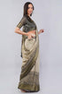 Vasthrlay Cream Striped | Floral | Solid Print Design Linen Saree