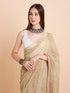 Vasthrlay Chiffon Bandhani Printed Teal Saree