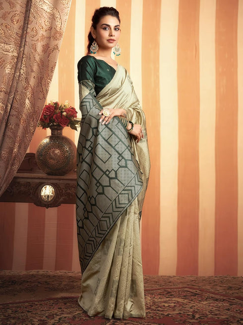 Vasthrlay Banarasi Jacquard Unstitched 3697s120n Teal