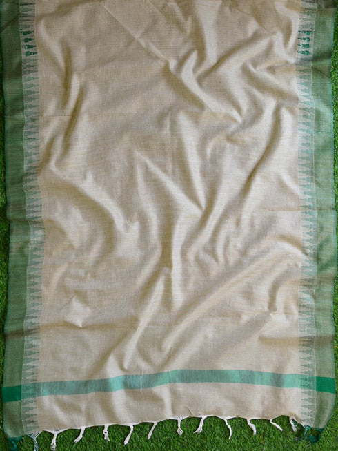 Vasthrlay Yellow Handwoven Unstitched Saree