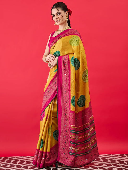 Vasthrlay Bandhani Printed Chiffon Ethnic Wear