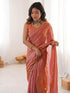 Vasthrlay Embroidery Scalloped Unstitched Lavender Saree