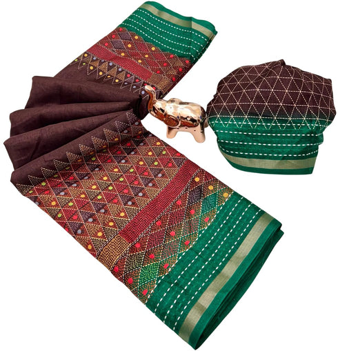Vasthrlay Gadhwal Weaving Contrast