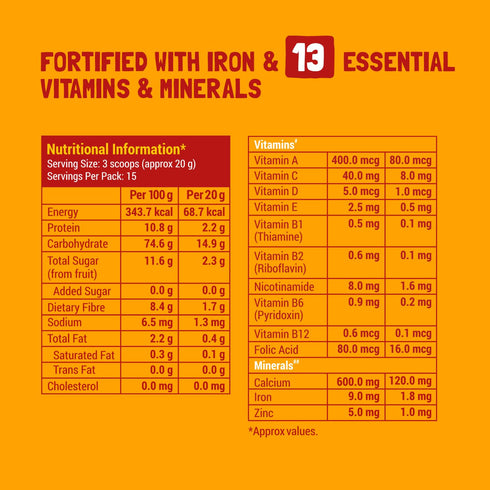 Slurrp Farm No Added Sugar Instant Wheat Apple & Banana Cereal