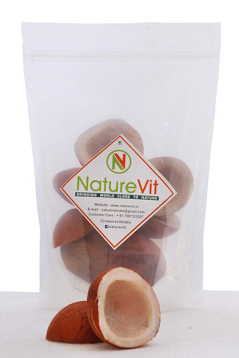 NatureVit Dry Coconut Halves Premium Dried Copra for Cooking & Snacking