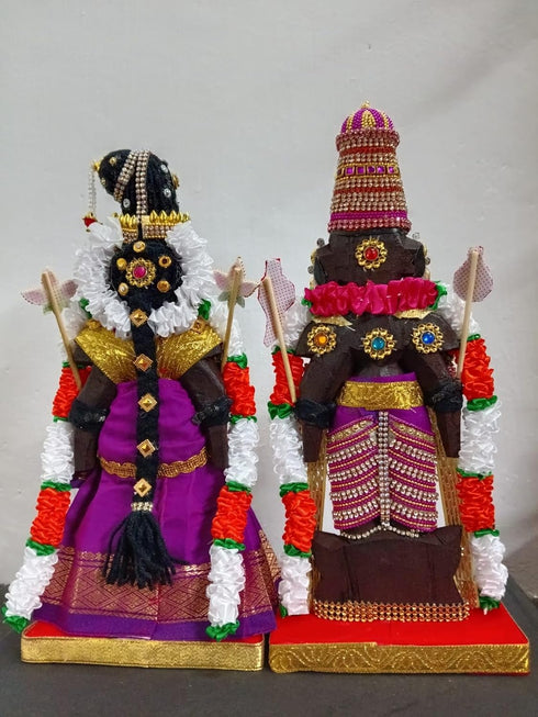 Breeze Handicrafts Traditional Marapachi Dolls – Balaji Padmavati Set with Dress