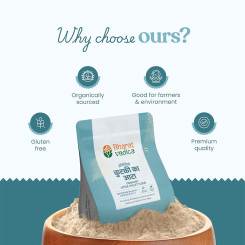 Bharat Vedica Organic Little Millet Flour Organic kutki ka Atta