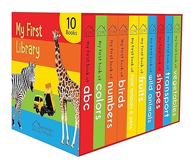 My First Library Boxset of 10 Board Books for Kids (Pack 1)
