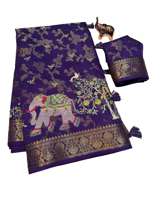 Vasthrlay Tussar Kalamkari Designer