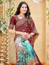 Vasthrlay Banarasi Weaving Maroon Saree