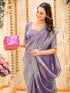 Vasthrlay Embroidery Pink Saree