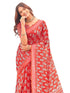 Vasthrlay Womens Printed Unstitched Light Green Saree