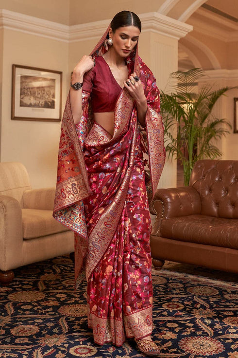 Vasthrlay Kanjivaram Handloom Kashmiri Ethnic Wear