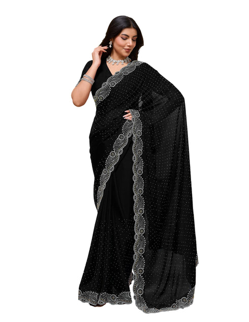 Vasthrlay Maroon Unstitched Saree