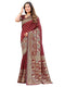 Vasthrlay Banarasi Weaving Maroon Saree