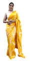 Vasthrlay Yellow Printed Unstitched Saree
