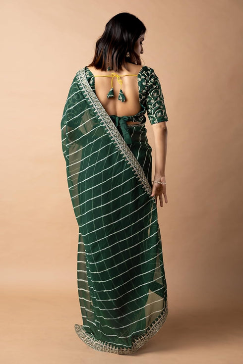 Vasthrlay Fashion Georgette Leheriya Printed Ethnic Wear