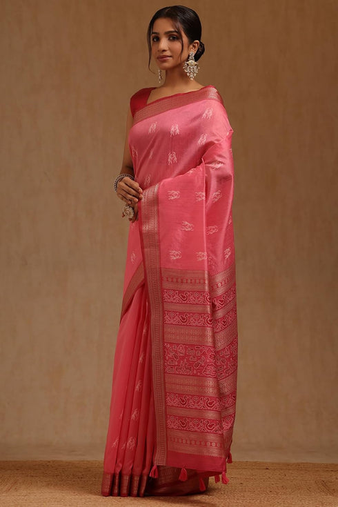Vasthrlay Beige Tussar Warli