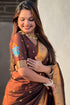 Vasthrlay Kanjivaram Paithani Unstitched Mahendi Ethnic Wear