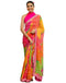 Vasthrlay Georgette Embroidery Unstitched Red Saree