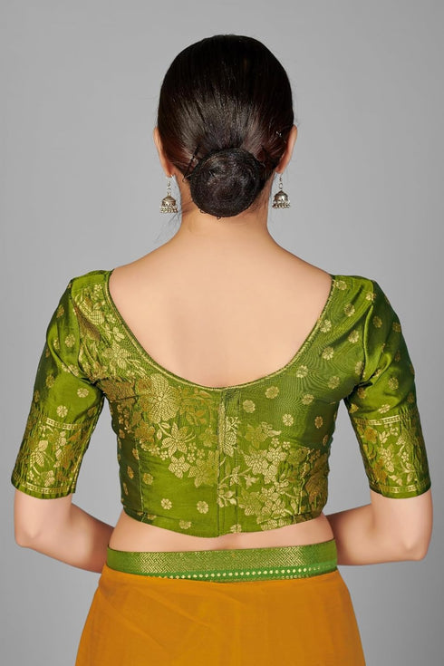 Vasthrlay Two Tone Georgette Turquoise Embroidered