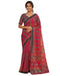 Vasthrlay Womens Printed Unstitched Olive Green Saree