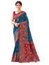 Vasthrlay Weaving Dark Saree