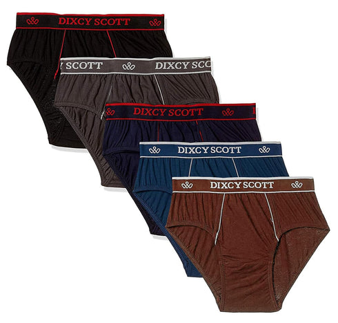 Dixcy Scott Replay Men's Cotton Brief (Color-Assorted)(Pack Of 5) (XX-Large)