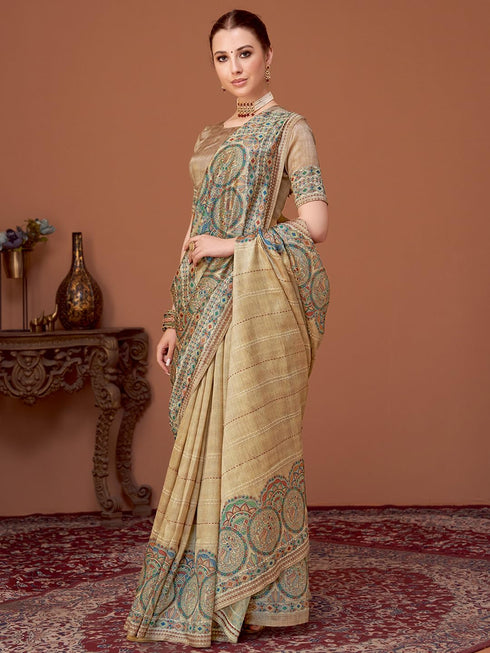Vasthrlay Kalamkari Printed Unstitched Hs Ethnic Wear